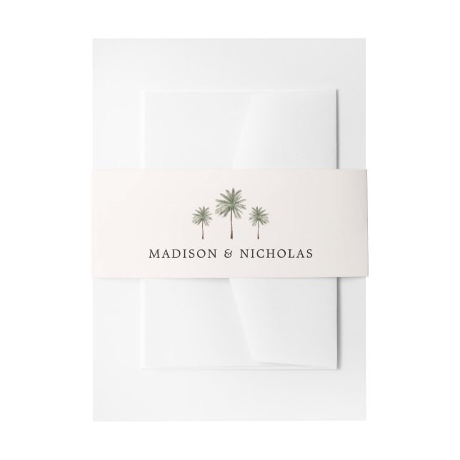 Bandeau De Faire-part Mariage minimal de palmiers (Devant example)