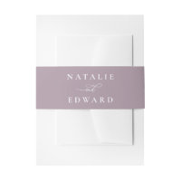 Mariage minimal élégant pourpre amorti