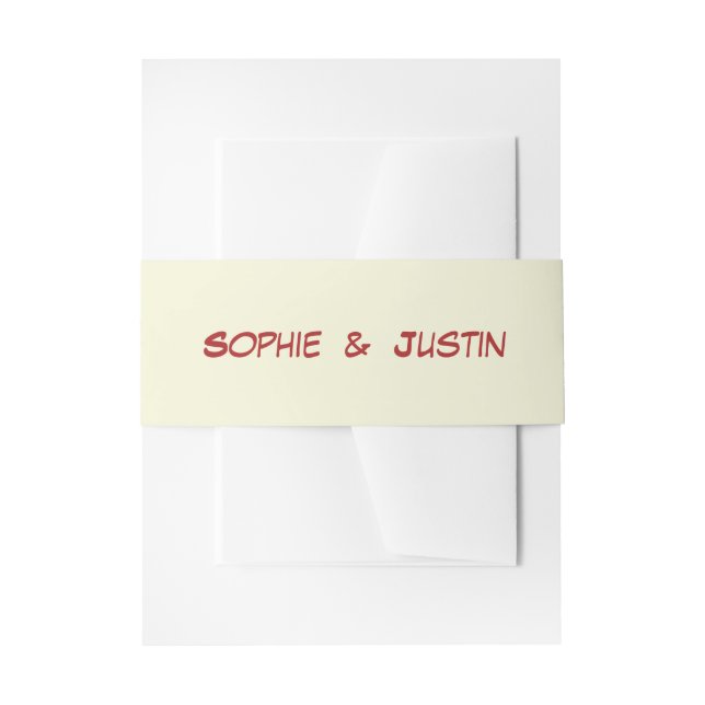 Bandeau De Faire-part Mariage Minimaliste (Devant example)