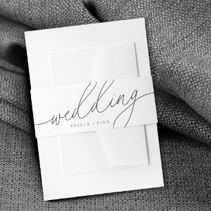 Bandeau De Faire-part Mariage Minimaliste Écriture Élégante Moderne