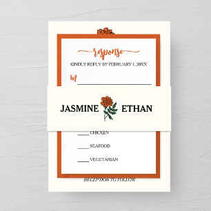 Bandeau De Faire-part Mariage minimaliste Marigold