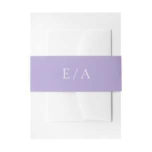 Bandeau De Faire-part Mariage minimaliste monogramme numérique lavande v