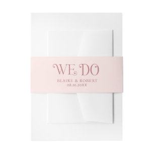 Bandeau De Faire-part Mariage moderne Blaire Blush Pink