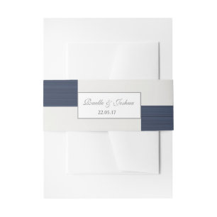Bandeau De Faire-part Mariage moderne chic blanc gris foncé rayures