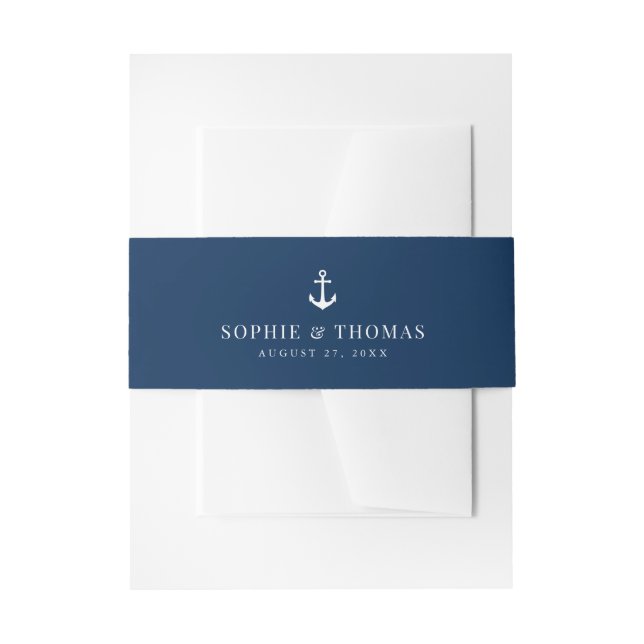Bandeau De Faire-part Mariage moderne classique ancre couleur modifiable (Devant example)