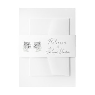 Bandeau De Faire-part Mariage Moderne Élégant au Guépard
