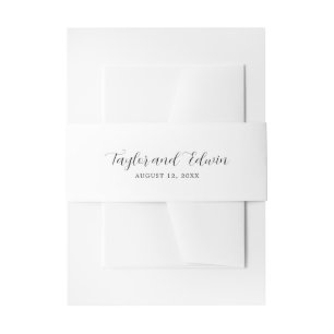 Bandeau De Faire-part Mariage Moderne Minimaliste Noir et Blanc