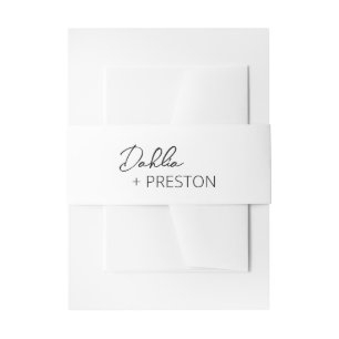 Bandeau De Faire-part Mariage Moderne Minimaliste Noir et Blanc