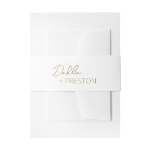 Bandeau De Faire-part Mariage Moderne Or Minimaliste