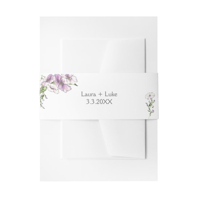 Bandeau De Faire-part Mariage moderne Pansy (Devant example)