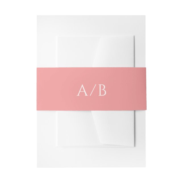 Bandeau De Faire-part Mariage Moderne Rose Élégant (Devant example)