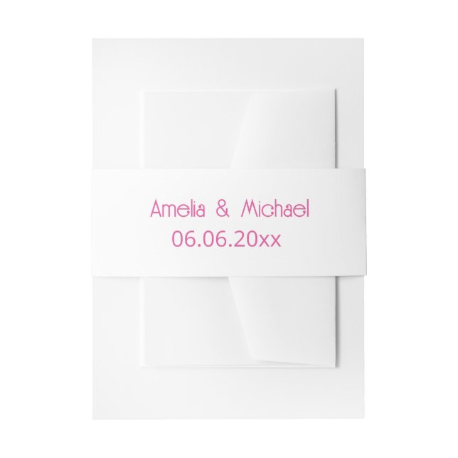 Bandeau De Faire-part Mariage Moderne Rose framboise (Devant example)