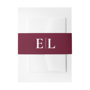 Bandeau De Faire-part Mariage Monogram Bourgogne