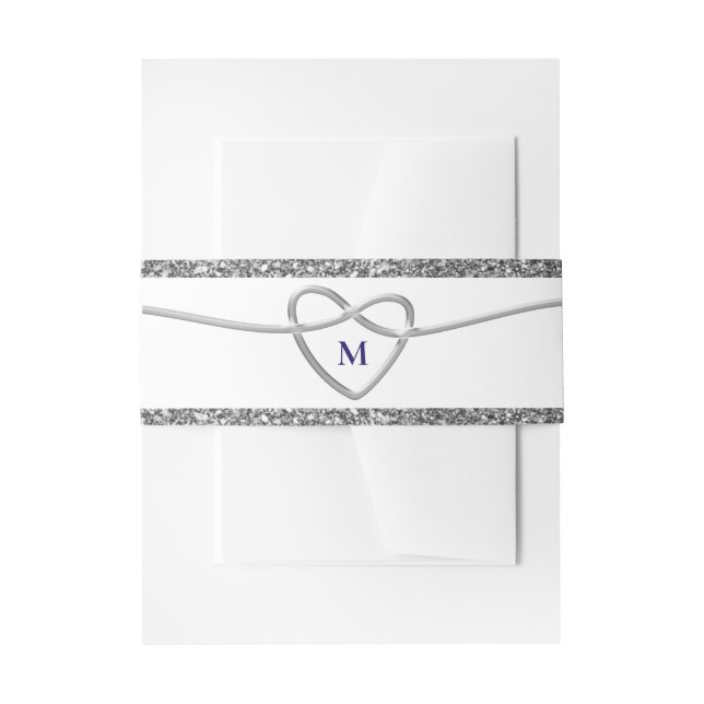 Bandeau De Faire-part Mariage Monogramme Chic Heart (Devant example)