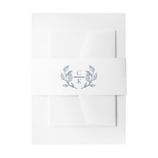 Bandeau De Faire-part Mariage Monogramme de Crête Toile Française Géneri