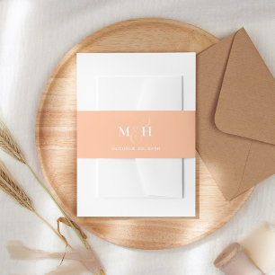 Bandeau De Faire-part Mariage Monogramme de pesage personnalisé