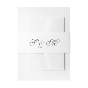 Bandeau De Faire-part Mariage Monogramme de script moderne