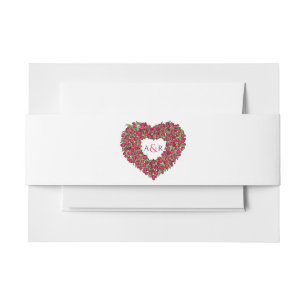 Bandeau De Faire-part Mariage monogramme des tulipes rouges de couronne
