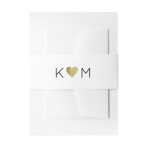 Bandeau De Faire-part mariage monogramme élégant et moderne