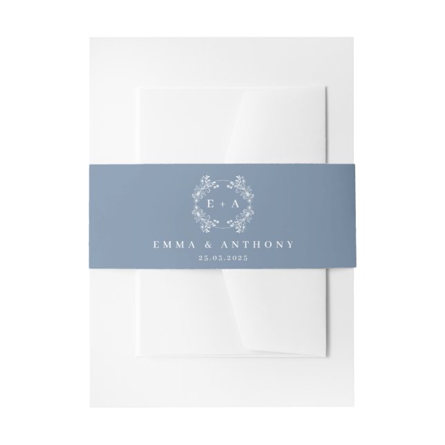 Bandeau De Faire-part Mariage Monogramme périphérique (Devant example)