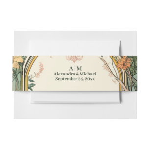 Bandeau De Faire-part Mariage mystique céleste noir et or