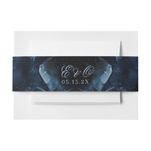 Bandeau De Faire-part Mariage noir de sorcière boho bleu foncé de crista