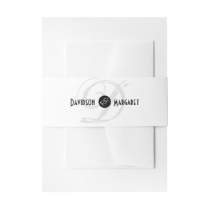 Bandeau De Faire-part Mariage noir et blanc à élégance solide