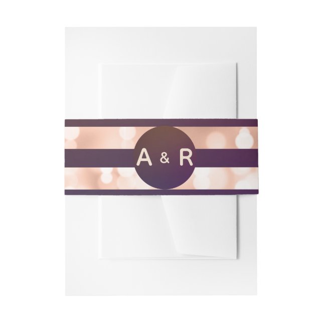 Bandeau De Faire-part Mariage or Rose de Bourgogne (Devant example)