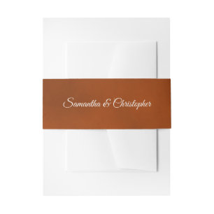 Bandeau De Faire-part Mariage orange rouille simple et élégant