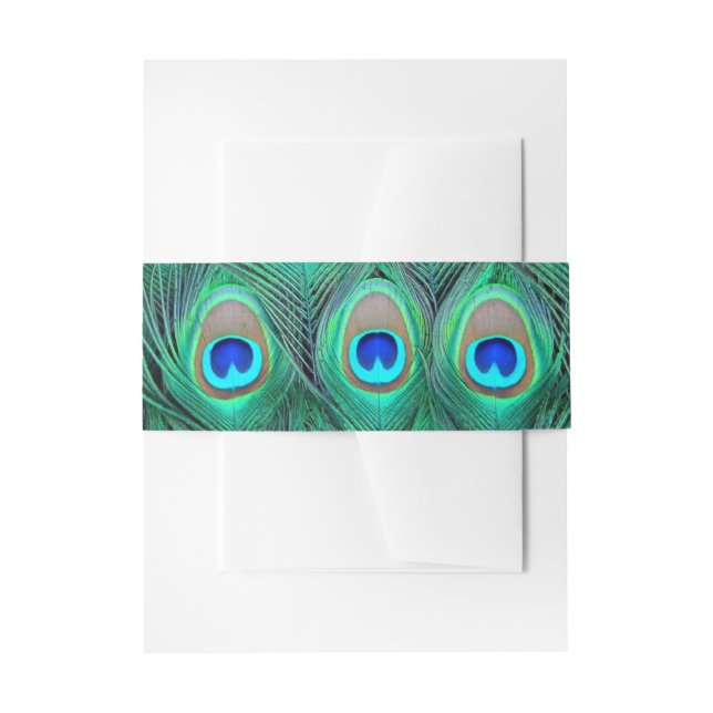 Bandeau De Faire-part Mariage Paon Vivid (Devant example)