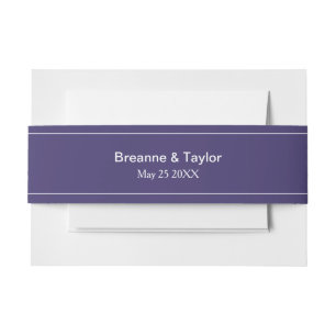 Bandeau De Faire-part Mariage personnalisé bleu violet simple