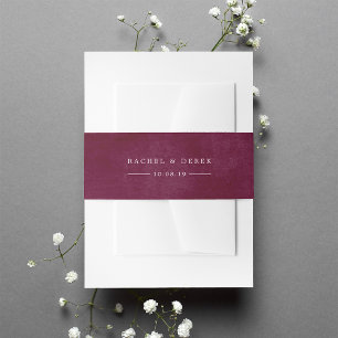 Bandeau De Faire-part Mariage personnalisé Cabernet