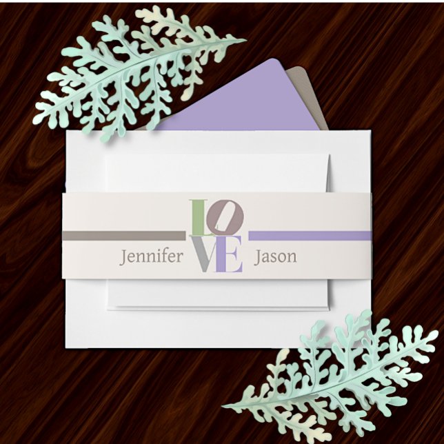 Bandeau De Faire-part Mariage personnalisé d'amour moderne (Créateur téléchargé)