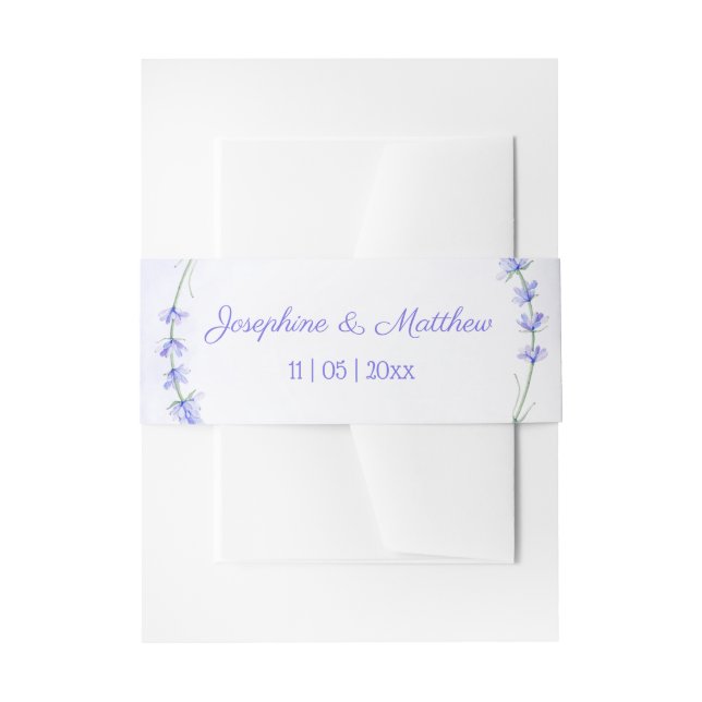 Bandeau De Faire-part Mariage personnalisé de la couronne de lavande (Devant example)