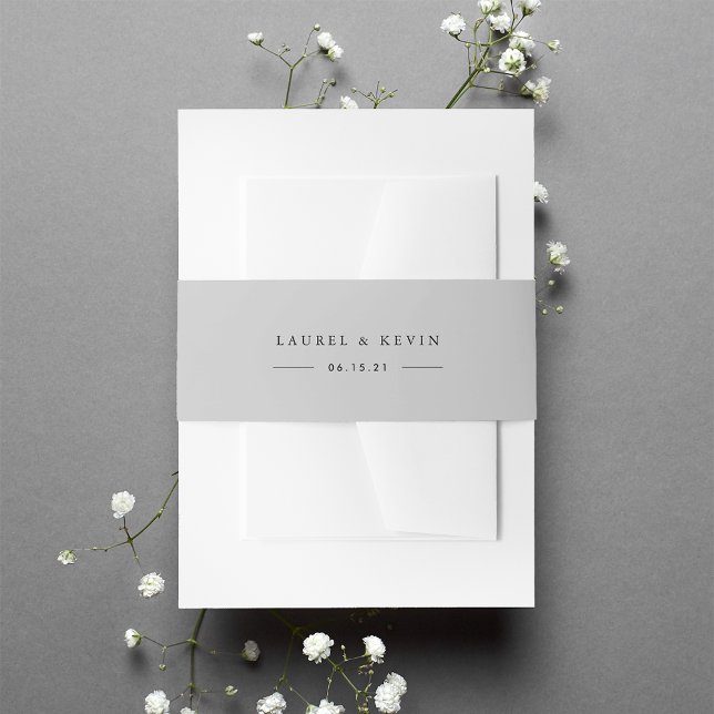 Bandeau De Faire-part Mariage personnalisé gris clair (Créateur téléchargé)