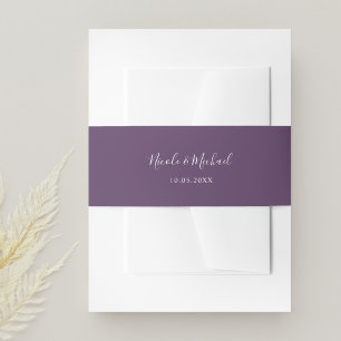 Bandeau De Faire-part Mariage personnalisé pourpre