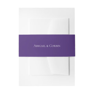 Bandeau De Faire-part Mariage personnalisé Ultra violet simple