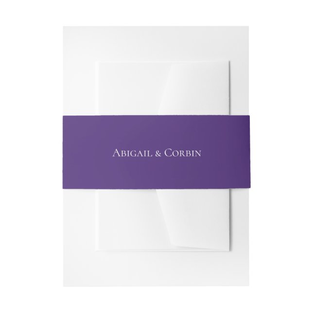 Bandeau De Faire-part Mariage personnalisé Ultra violet simple (Devant example)