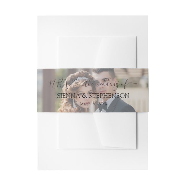 Bandeau De Faire-part Mariage photo rustique (Devant example)