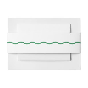 Bandeau De Faire-part Mariage rétro Green Wavy