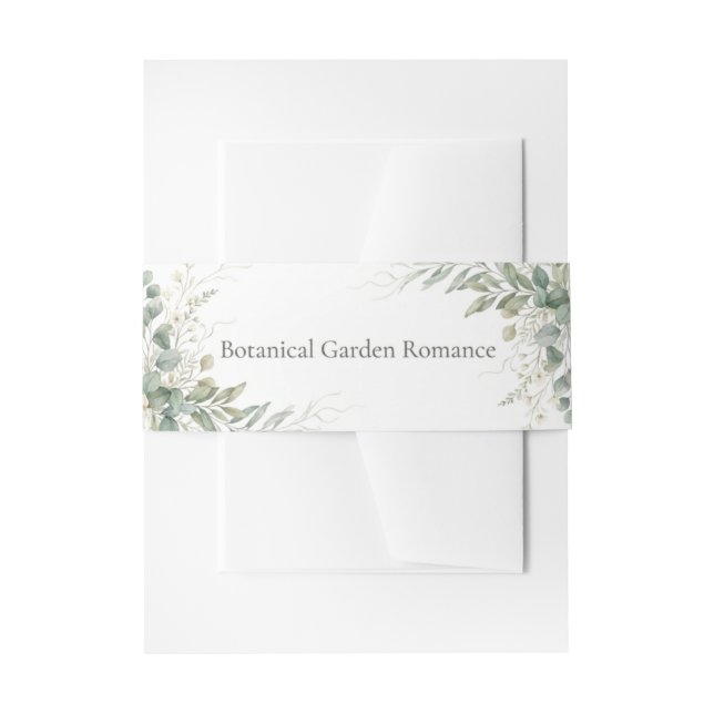 Bandeau De Faire-part Mariage Romantique dans un Jardin Botanique (Devant example)
