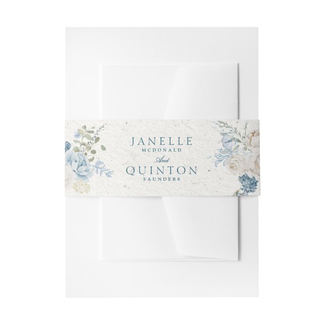 Bandeau De Faire-part Mariage romantique floral hivernal Cotswold (Devant example)