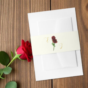 Bandeau De Faire-part Mariage Rose d'or ivoire