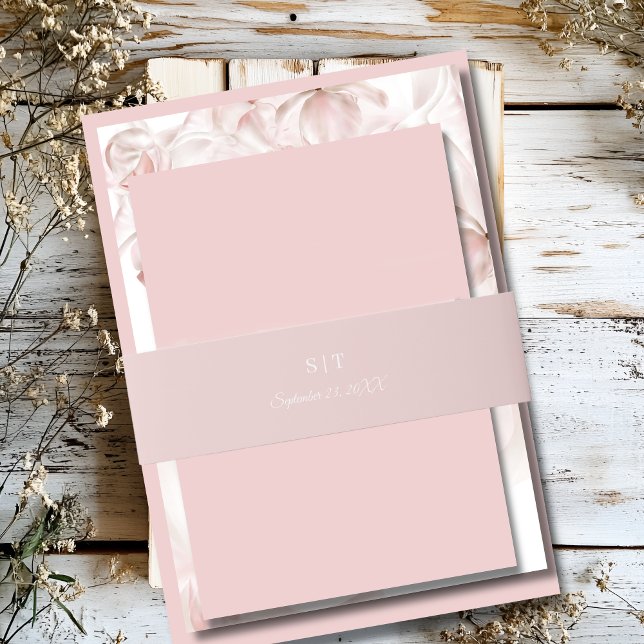 Bandeau De Faire-part Mariage rose doux (Créateur téléchargé)