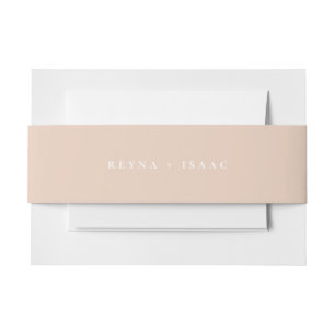 Bandeau De Faire-part Mariage Rose Lin solide