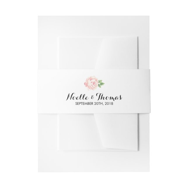Bandeau De Faire-part Mariage Rose vintage (Devant example)