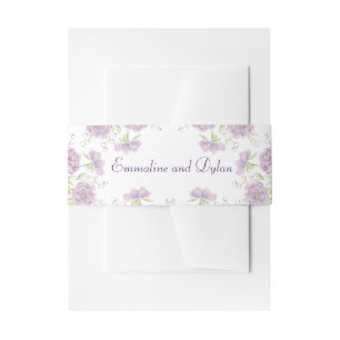 Bandeau De Faire-part Mariage Rose Violette Lavande