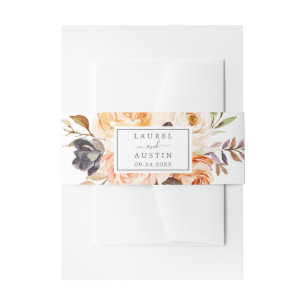 Bandeau De Faire-part Mariage Rustic Earth Florals