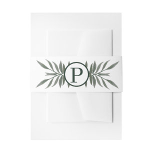 Bandeau De Faire-part Mariage Rustique avec de la Végétation Botanique F