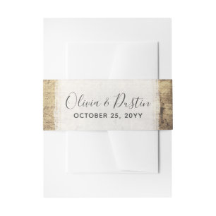 Bandeau De Faire-part Mariage rustique en bois dans une vieille grange d